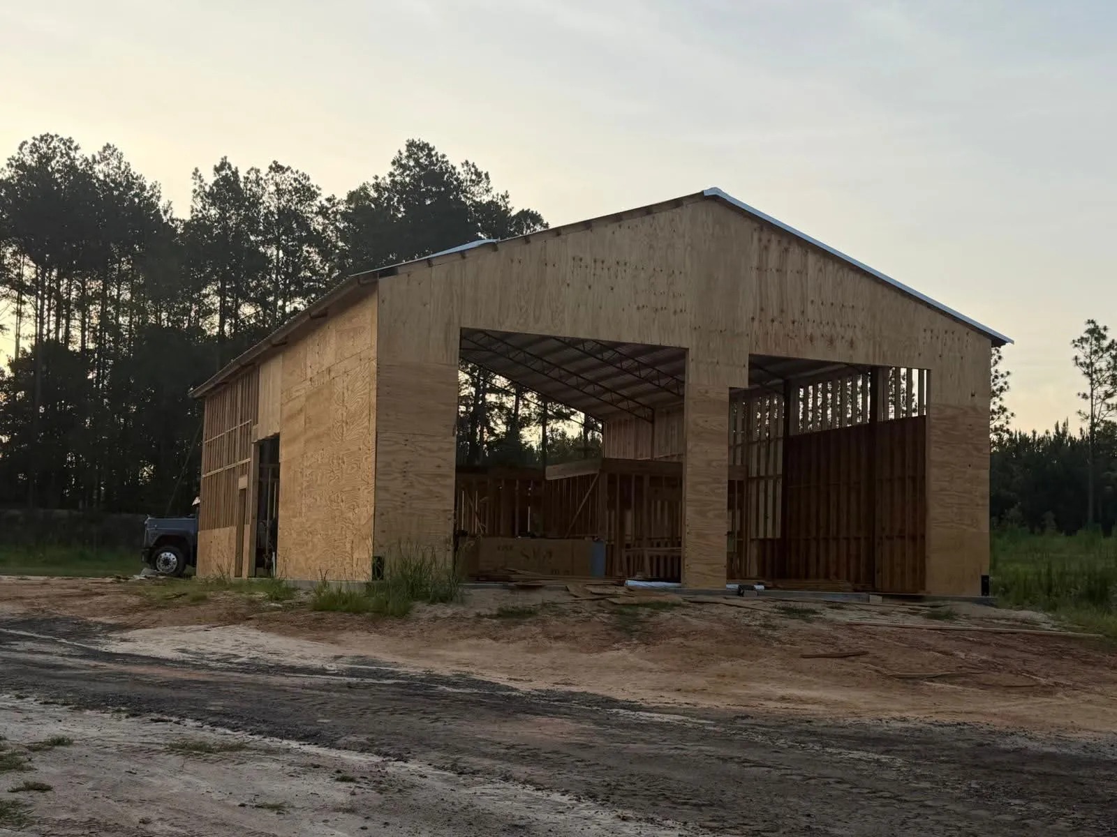 Custom Workshop & Garage Timber Framing — JM Elite Builders LLC project in Metter, GA