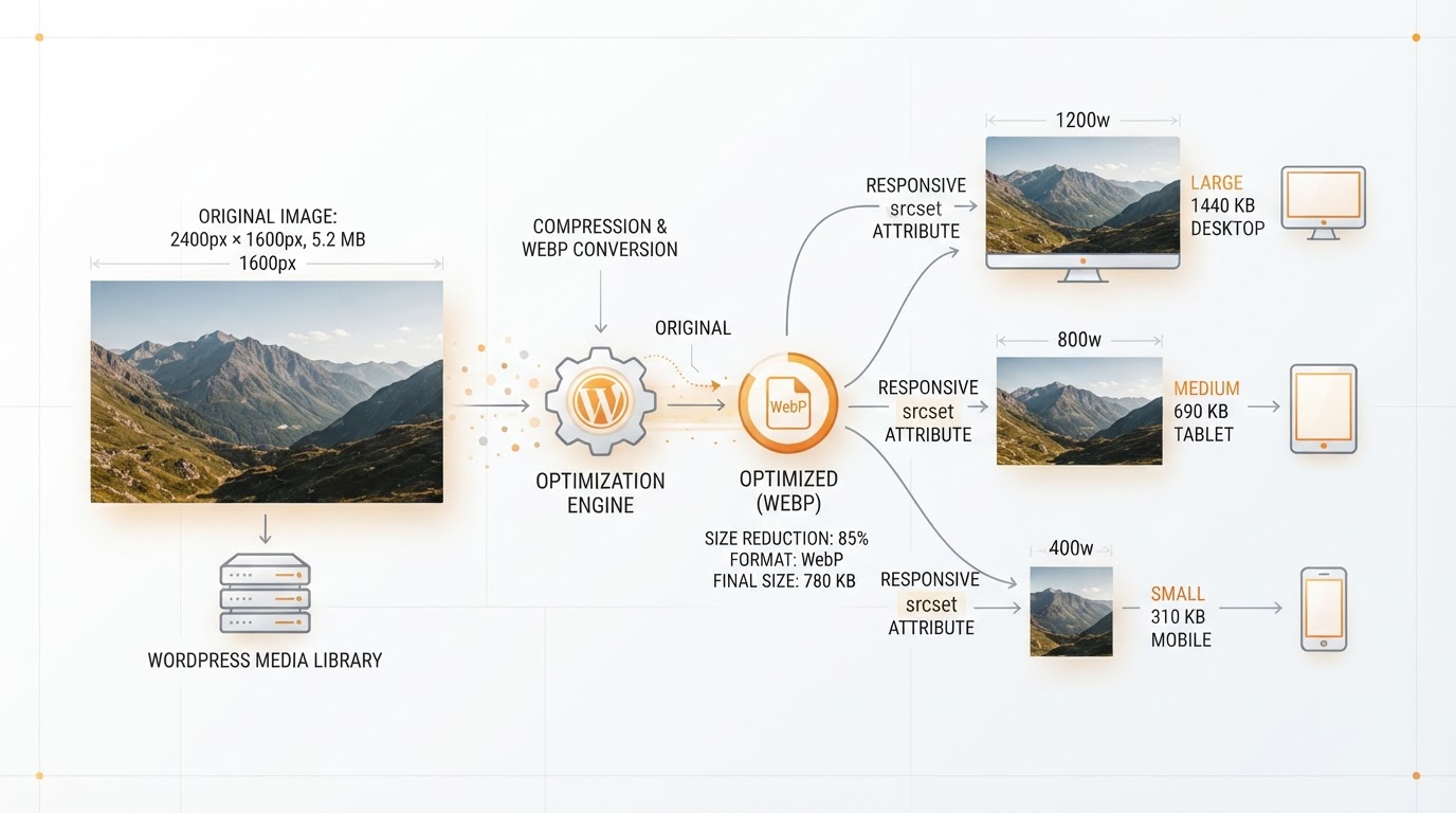Ottimizzazione immagini WebP in WordPress: formato, dimensioni e quando il lazy load non serve