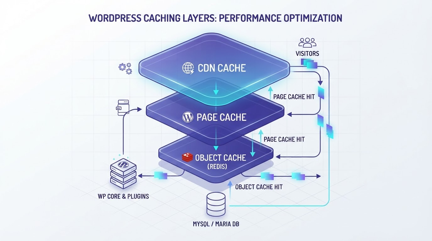 Caching avanzata WordPress: livelli, configurazione e quando il caching sbagliato rompe il checkout