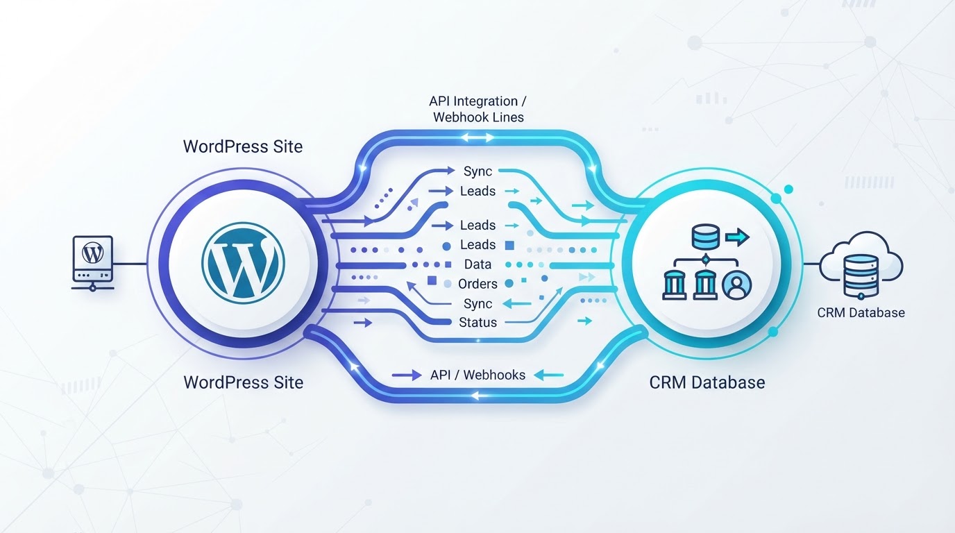 Integrazione API in WordPress: collegare il sito al CRM senza appesantire il database