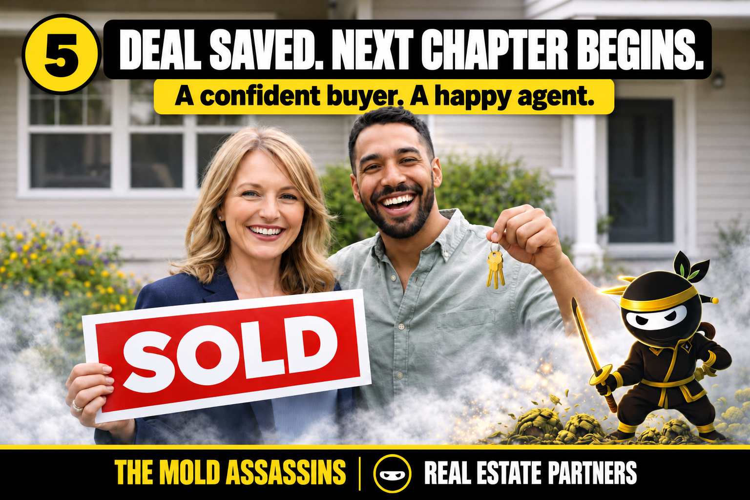5. Deal Saved. Next Chapter Begins. — Real Estate Transaction Rescue Step 5 of 5 by The Mold Assassins