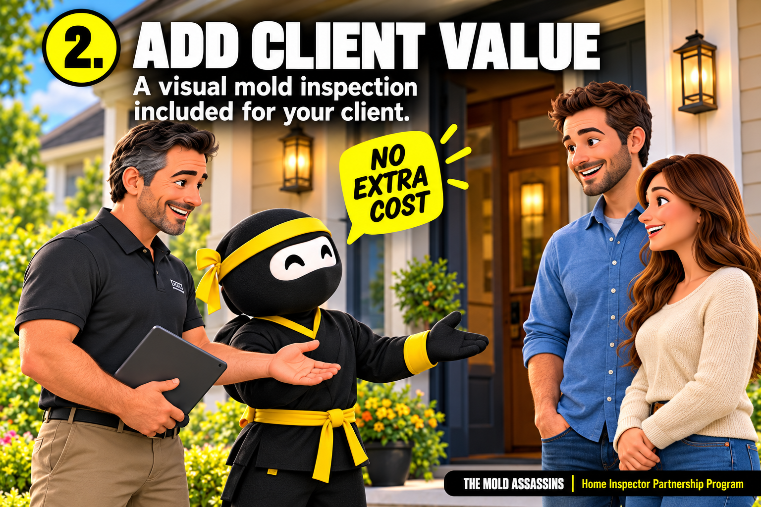 Step 2: Add Massive Value for Your Client — Home Inspector Partnership Program Add Massive Value for Your Client — Home Inspector Partnership Program Step 2 of 5 by The Mold Assassins