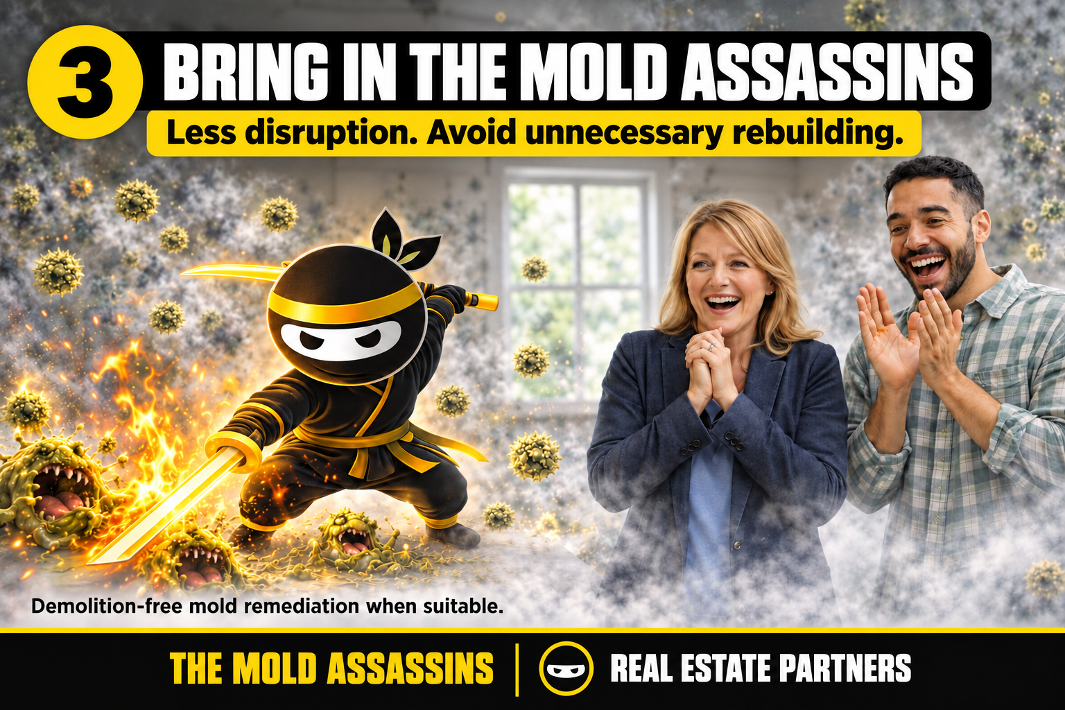 3. Bring in The Mold Assassins — Real Estate Transaction Rescue Step 3 of 5 by The Mold Assassins