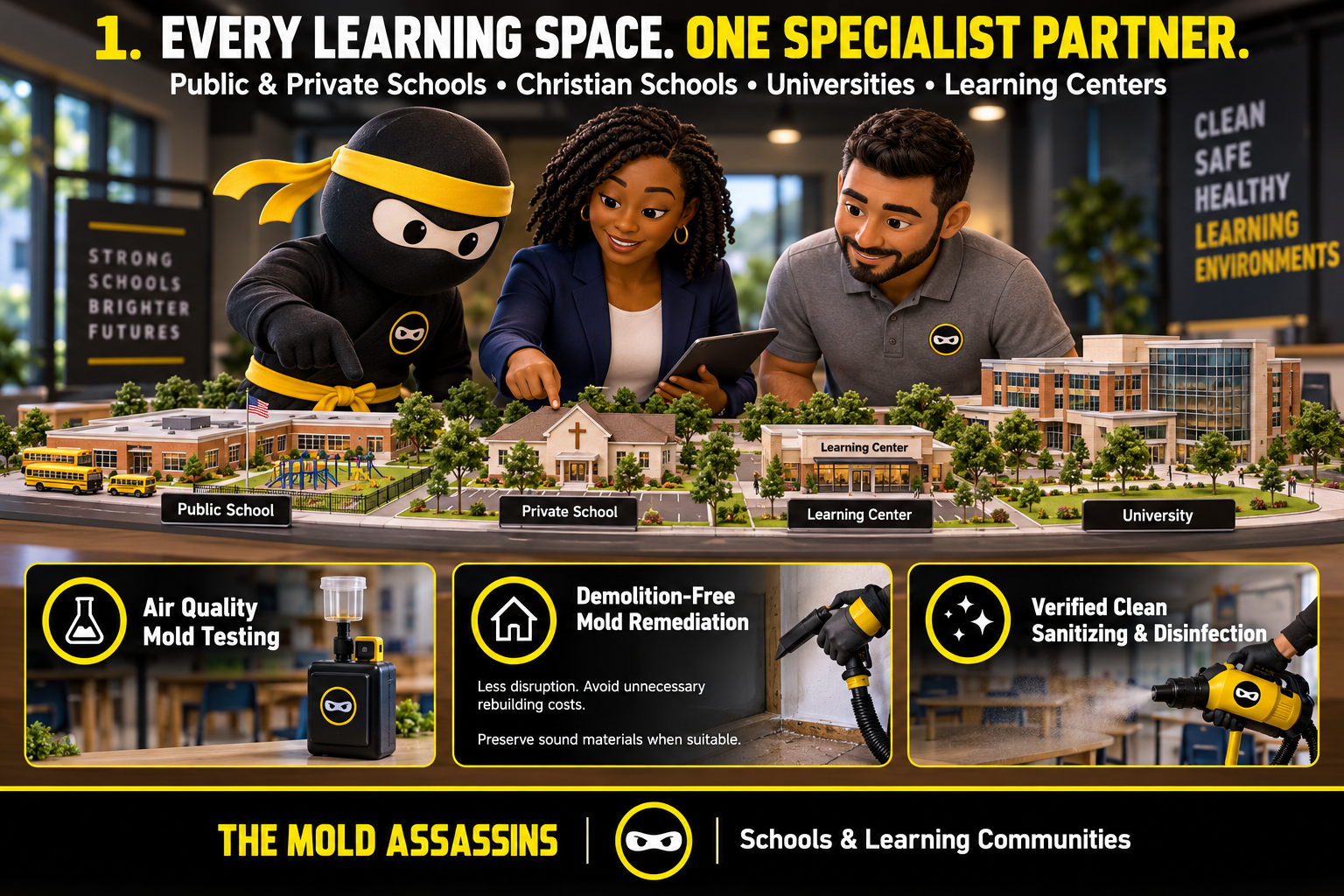 Every learning space one specialist partner for schools and learning communities by The Mold Assassins
