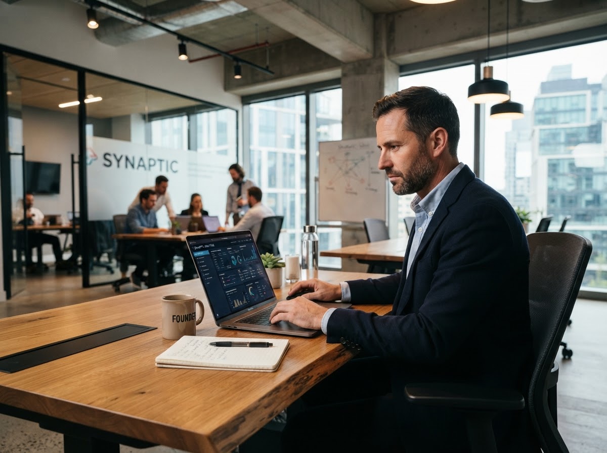 B2B team working in-house on the customer acquisition system KAYBOX built