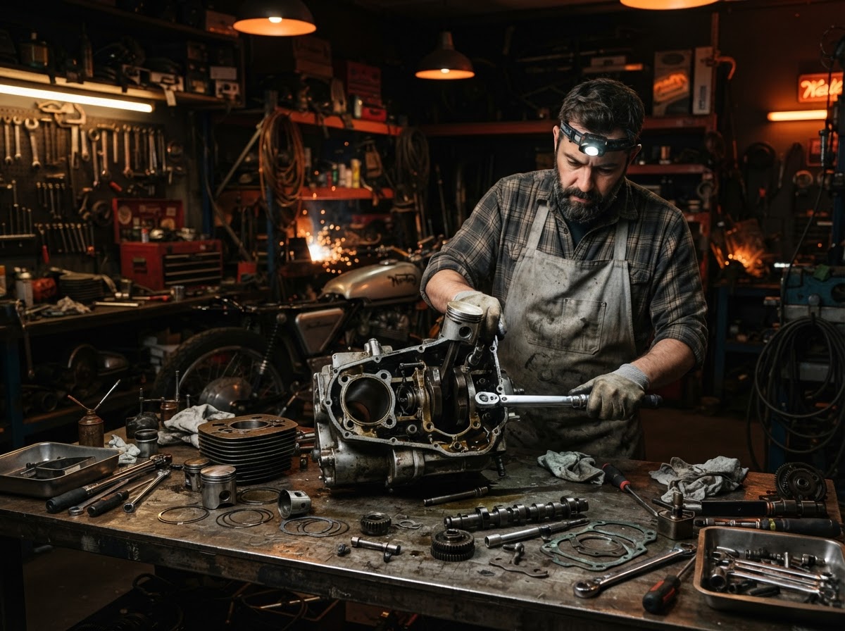 Reparación de Motor de Motocicleta
