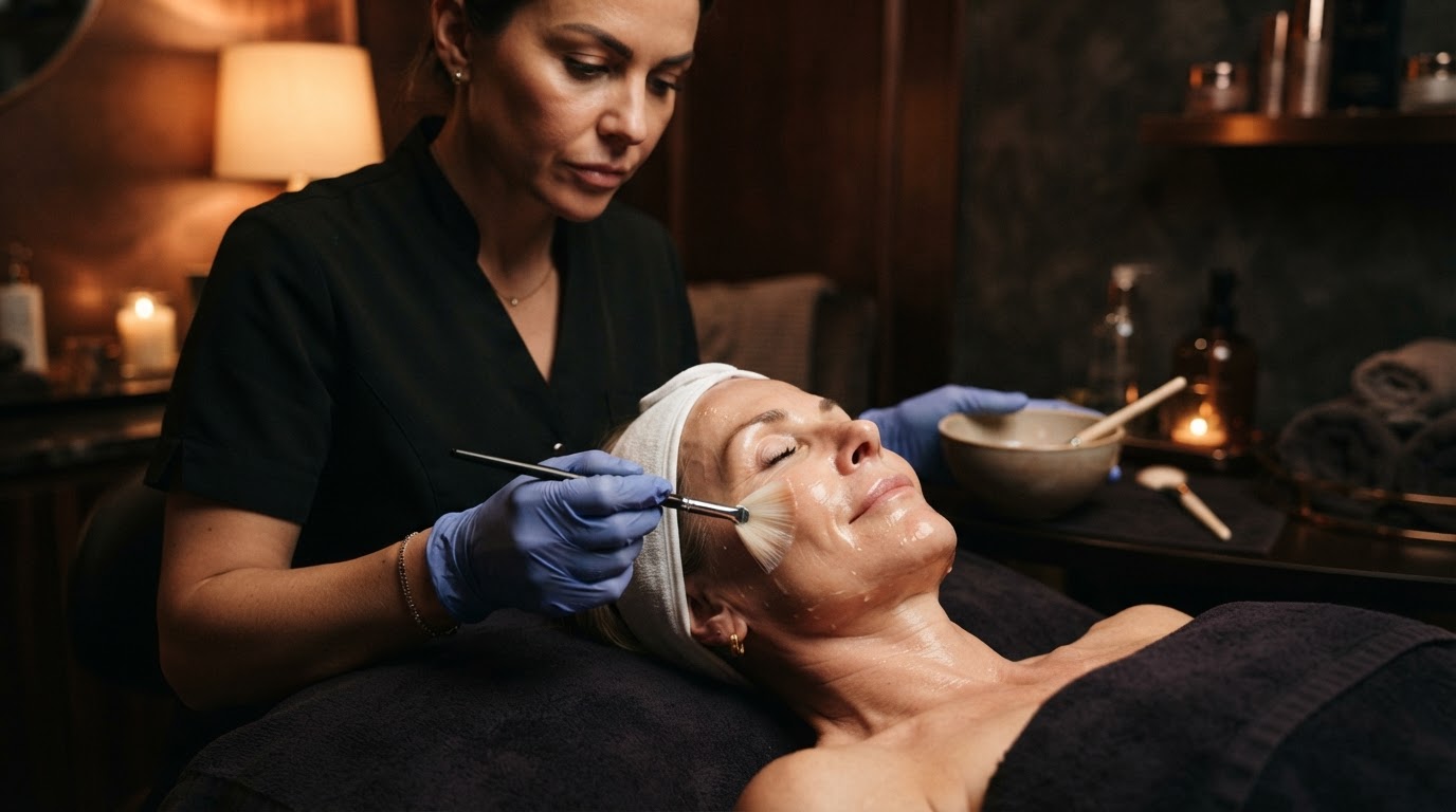 A professional chemical peel treatment
