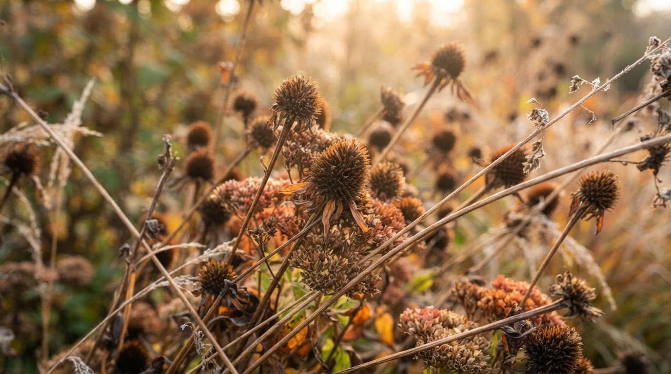Otoño — detalle de vivaces y gramíneas