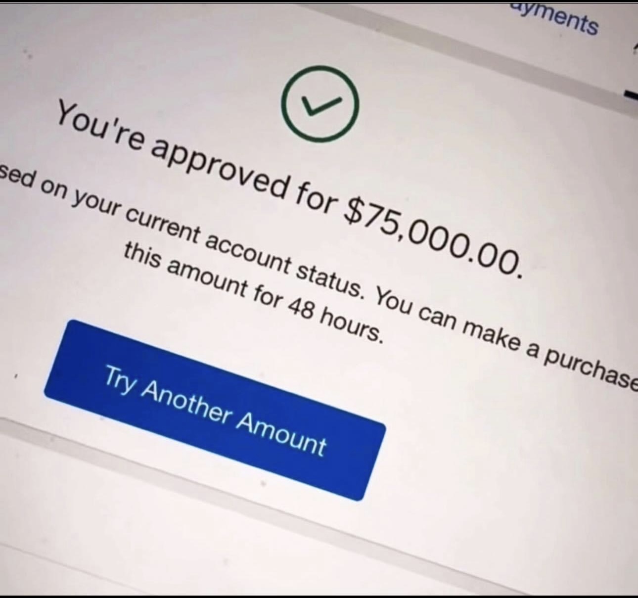 $75,000 Approved funding notice