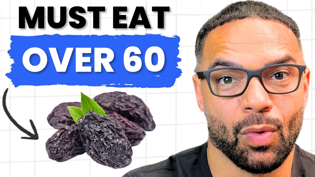 Coach CC Matthews with prunes, from the 5 Foods After 60 guide