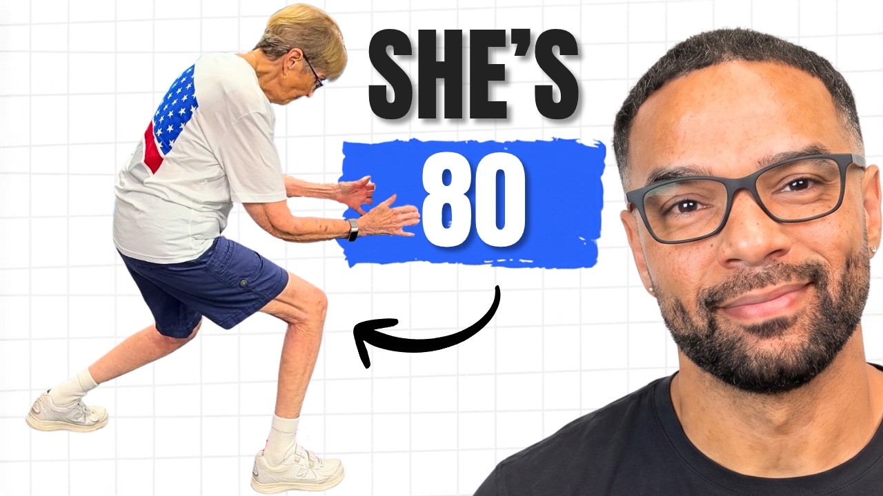 Coach CC Matthews demonstrating balance and strength exercises for adults over 60
