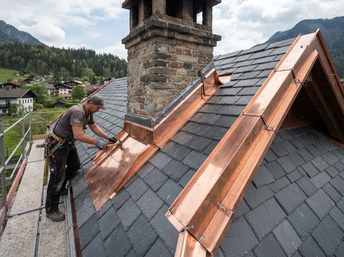 Kamin- und Ortgang-Verblechung