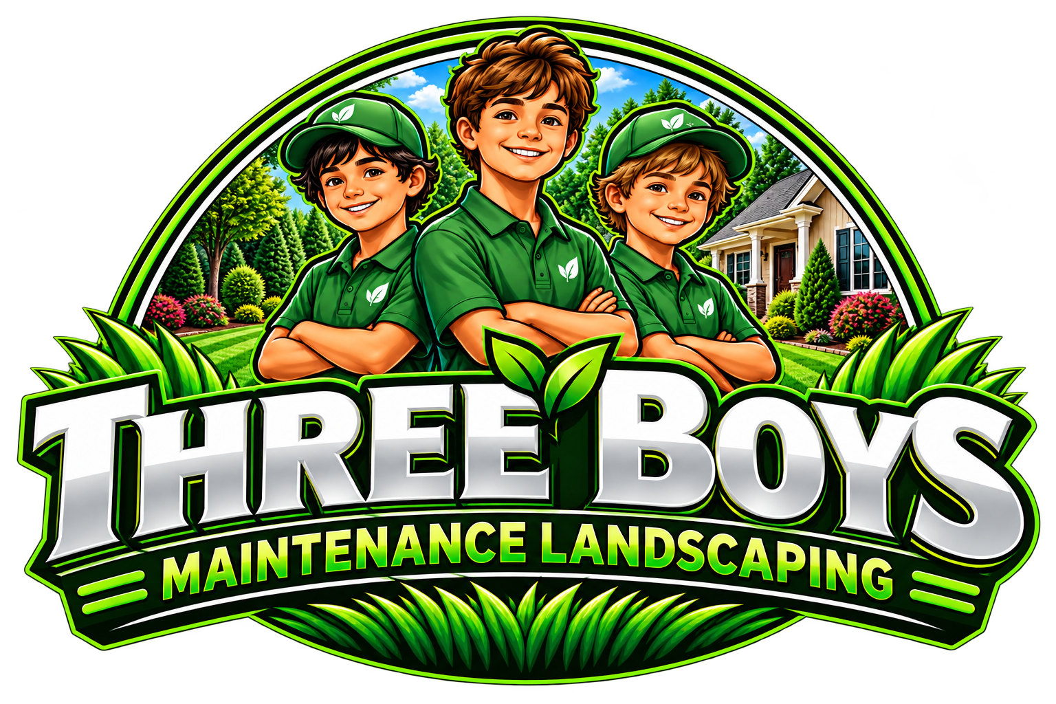 Three Boys Maintenance Landscaping LLC Logo