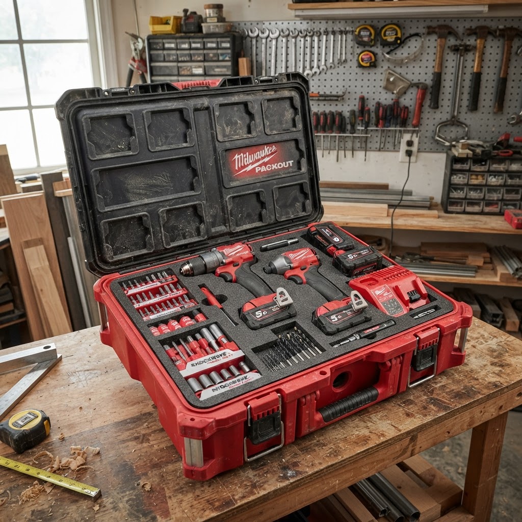Brushless 20V Cordless Drill & Impact Driver 108-Pc Mechanics Tool Set