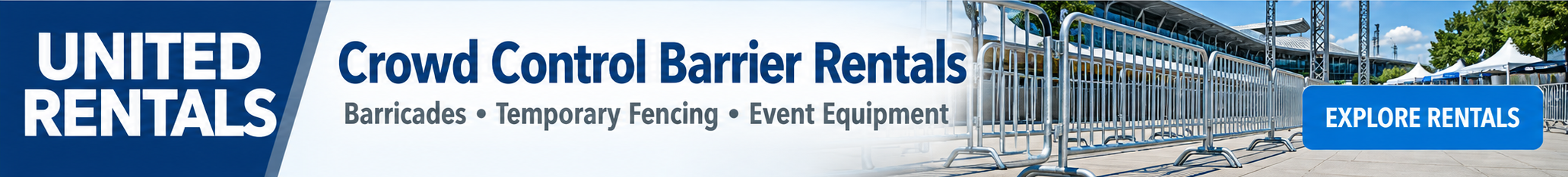 United Rentals — Crowd Control Barrier Rentals, Barricades, Temporary Fencing & Event Equipment