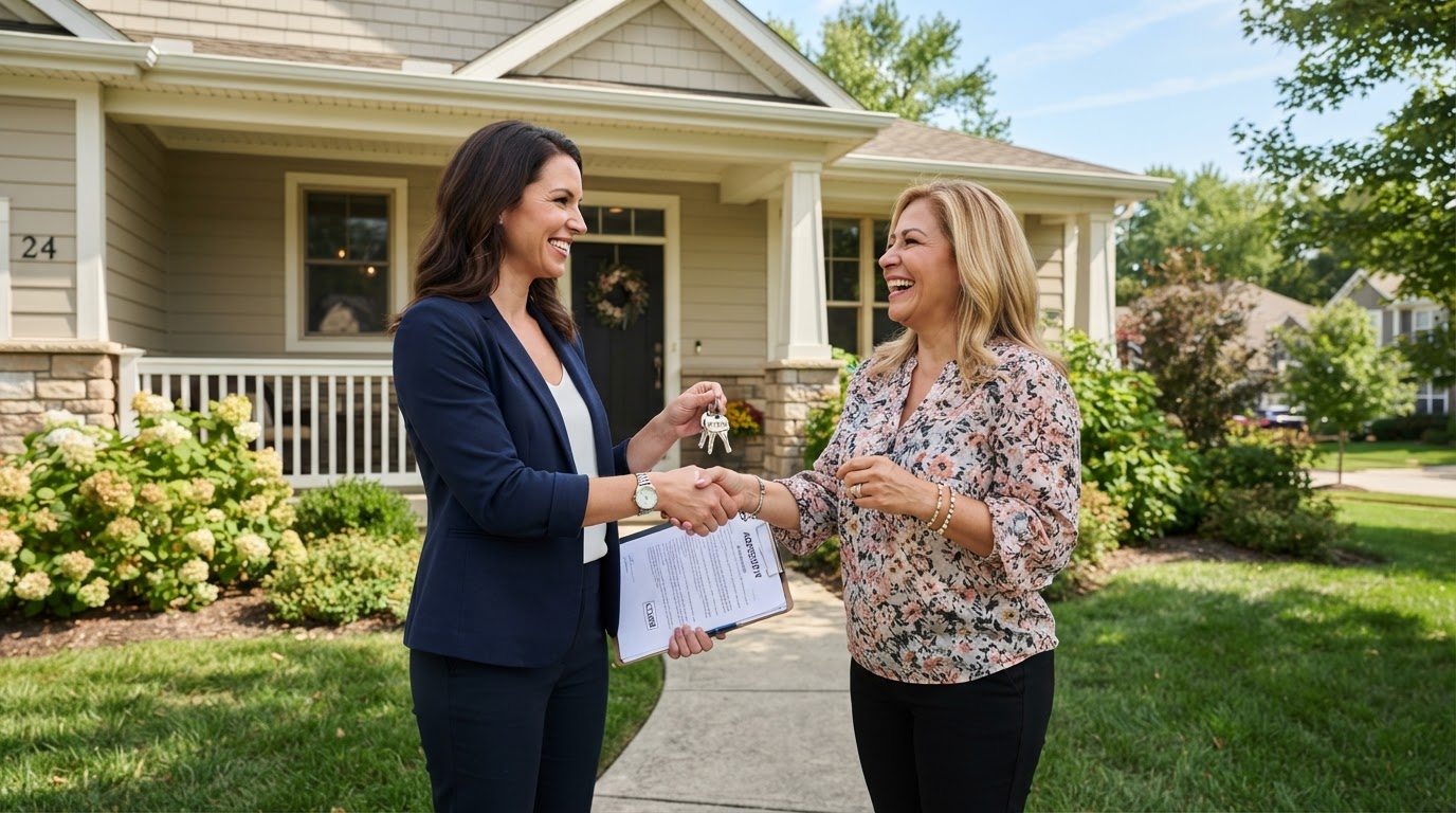 National Property Tax Advocacy representative meeting with a homeowner