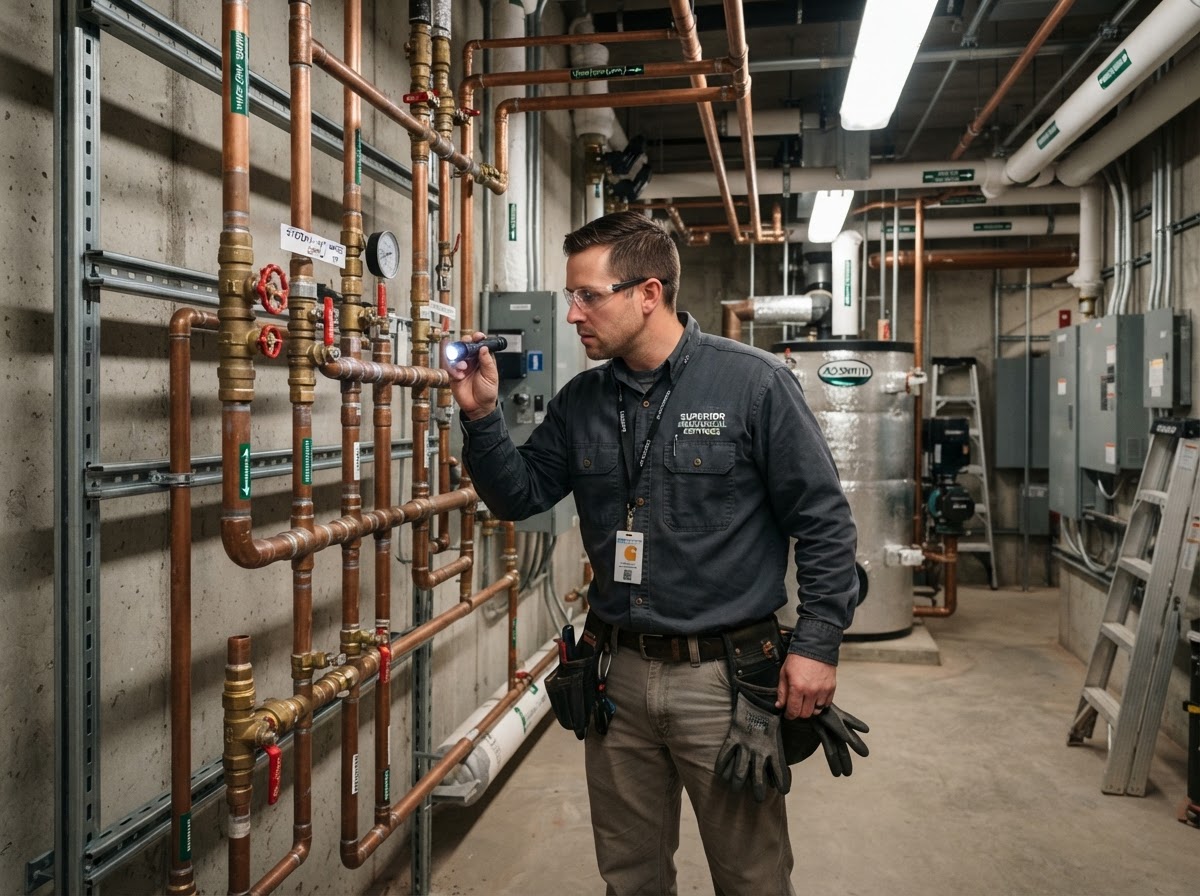 Commercial plumbing system repair in Central Florida