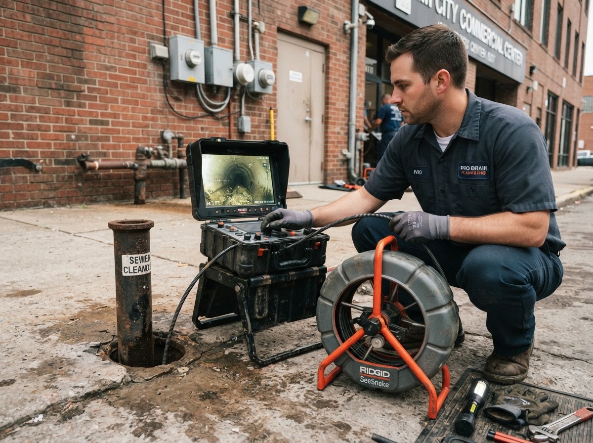 Commercial sewer and drain camera inspection in Central Florida