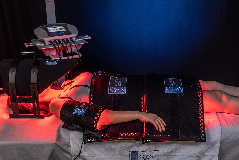 Red light facial and neck contouring system