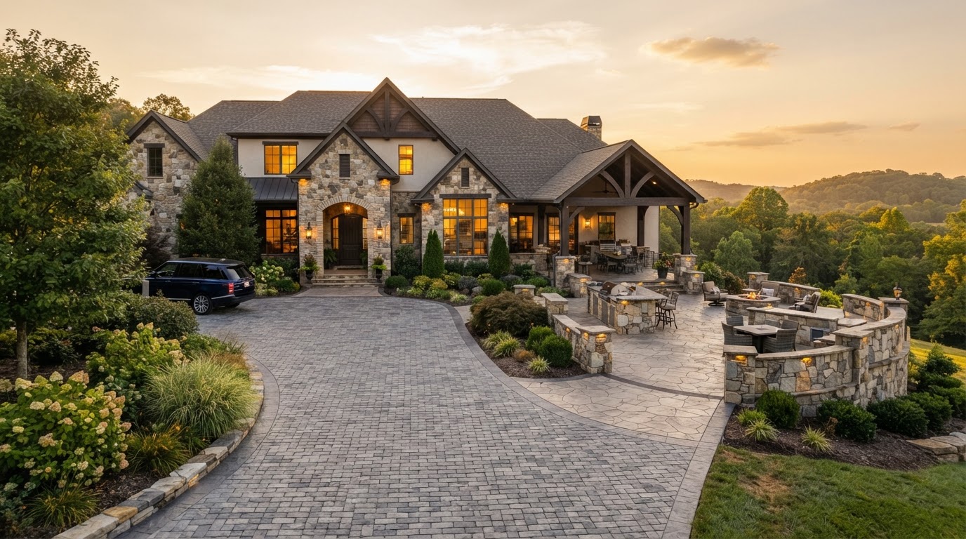GM Concrete Luxury Driveway and Patio Installation