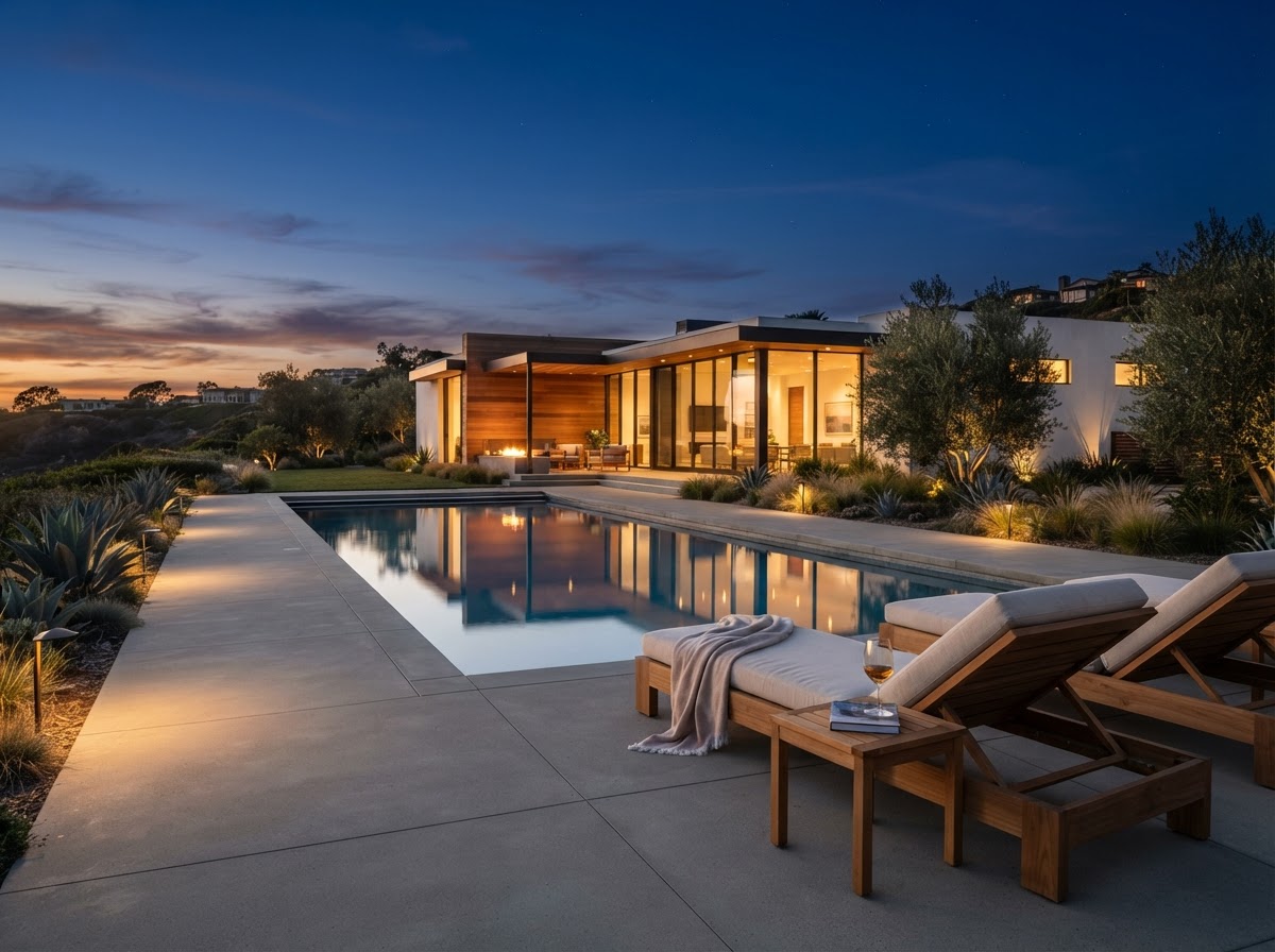 Residential architecture opening to the landscape