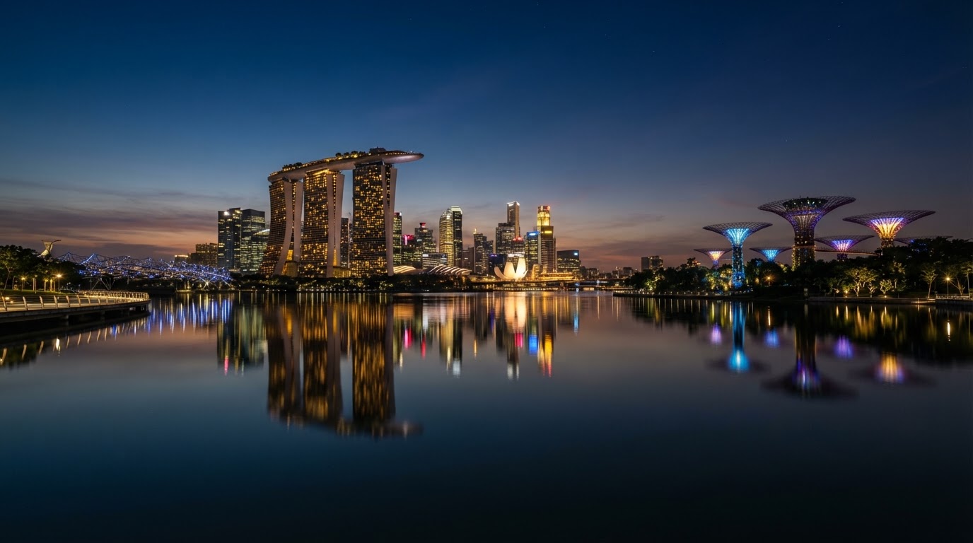 Singapore, Singapore - A garden city where skyline, hawker culture and futuristic gardens meet.