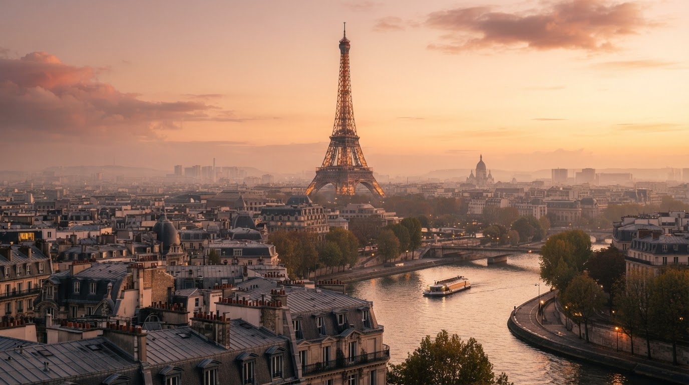 Paris, France - The eternal capital of light - boulevards, cafés, art and the slow romance of the Seine.