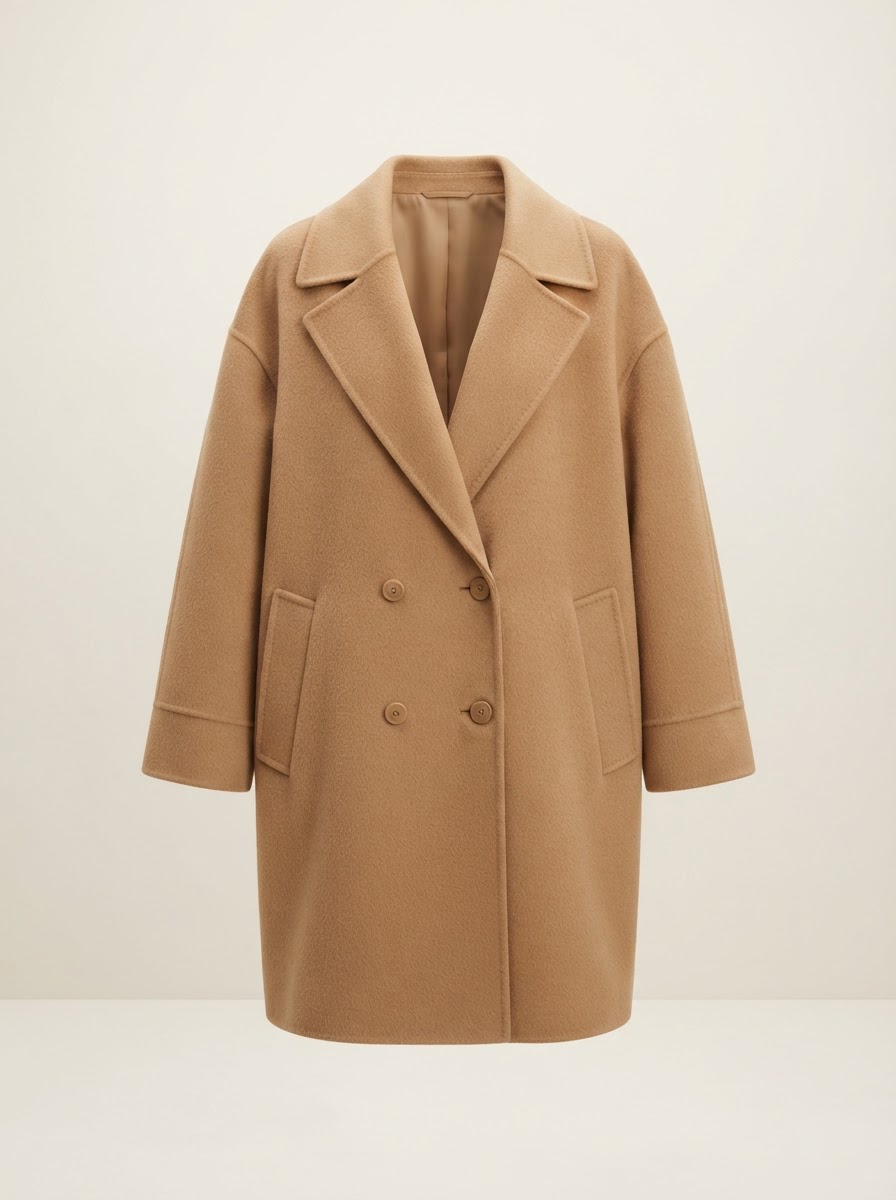 Camel Wool Wrap Coat