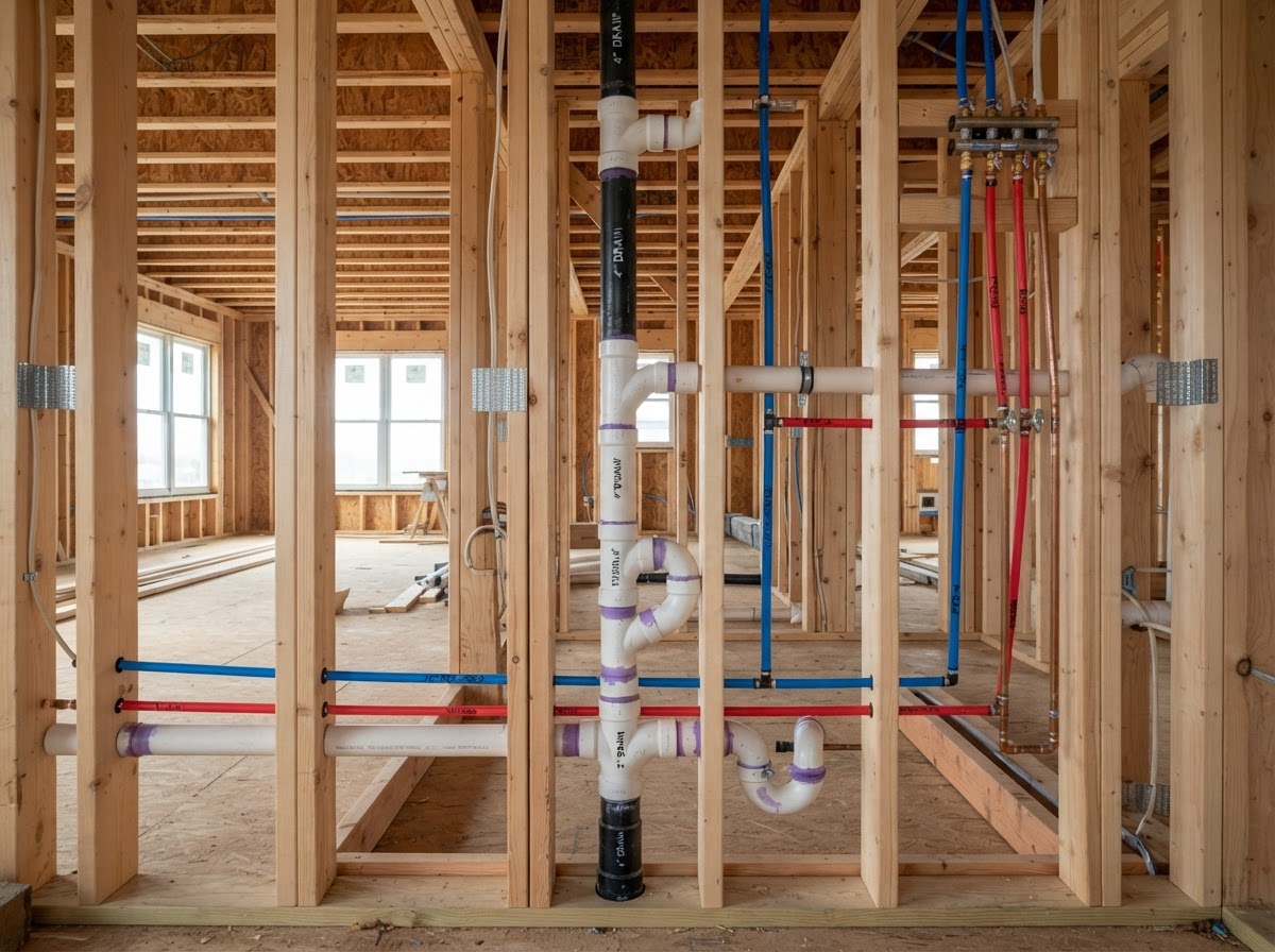Residential Plumbing Rough-In Pipe Work