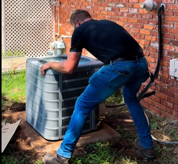 Outdoor condenser changeout and installation