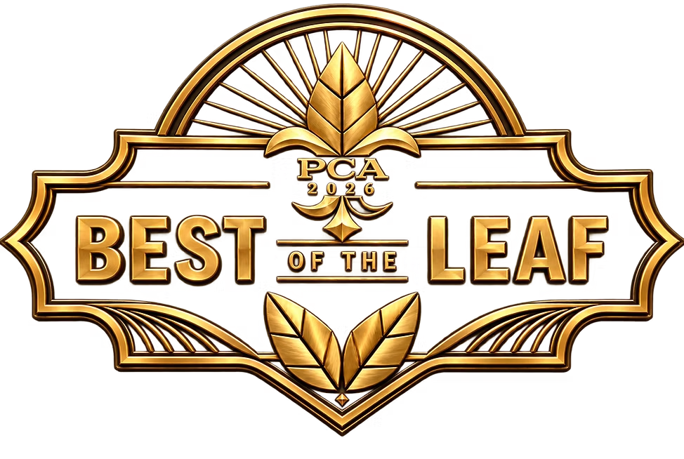 PCA 2026 Best of the Leaf Best Cigar Bar Award Badge for Tasting Room