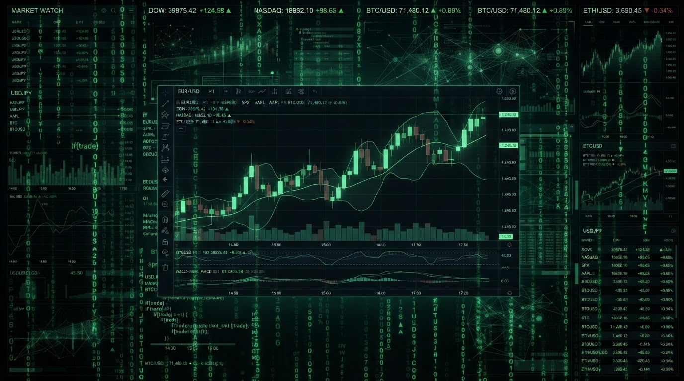 Matrix Tech Candlestick Chart Visualization