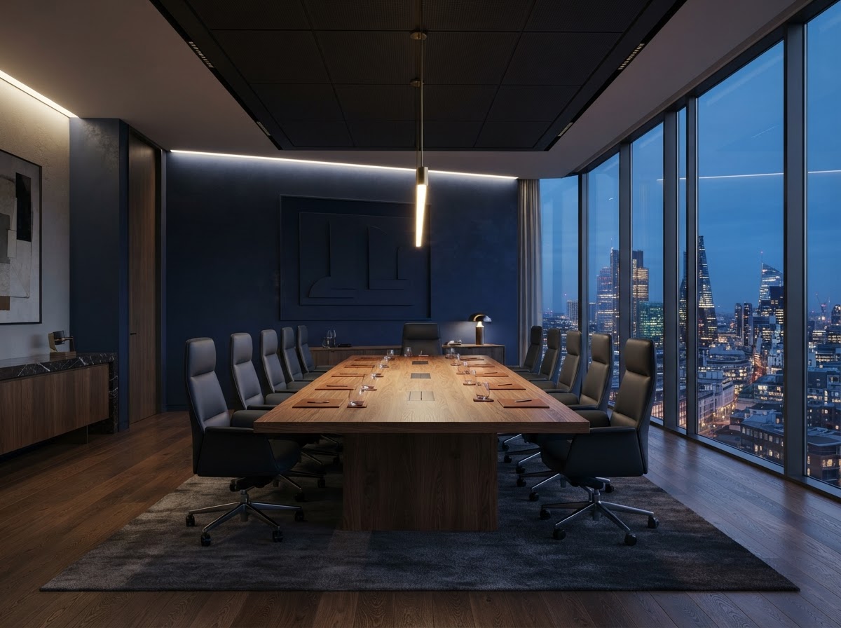 Boardroom Close deals in a real room, set up for online and in-person events