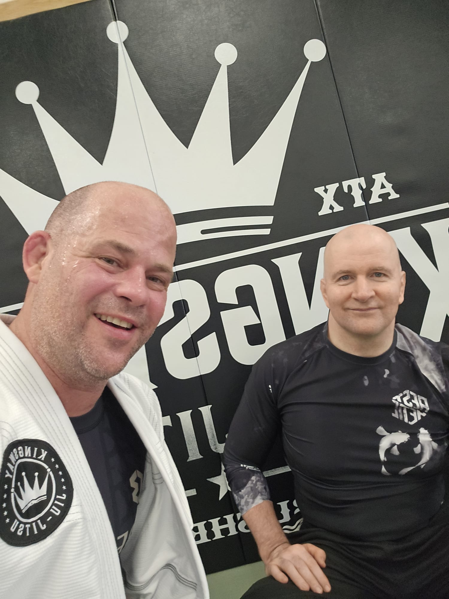 Steve Hamoen training with coach at Kings MMA & Jiu Jitsu