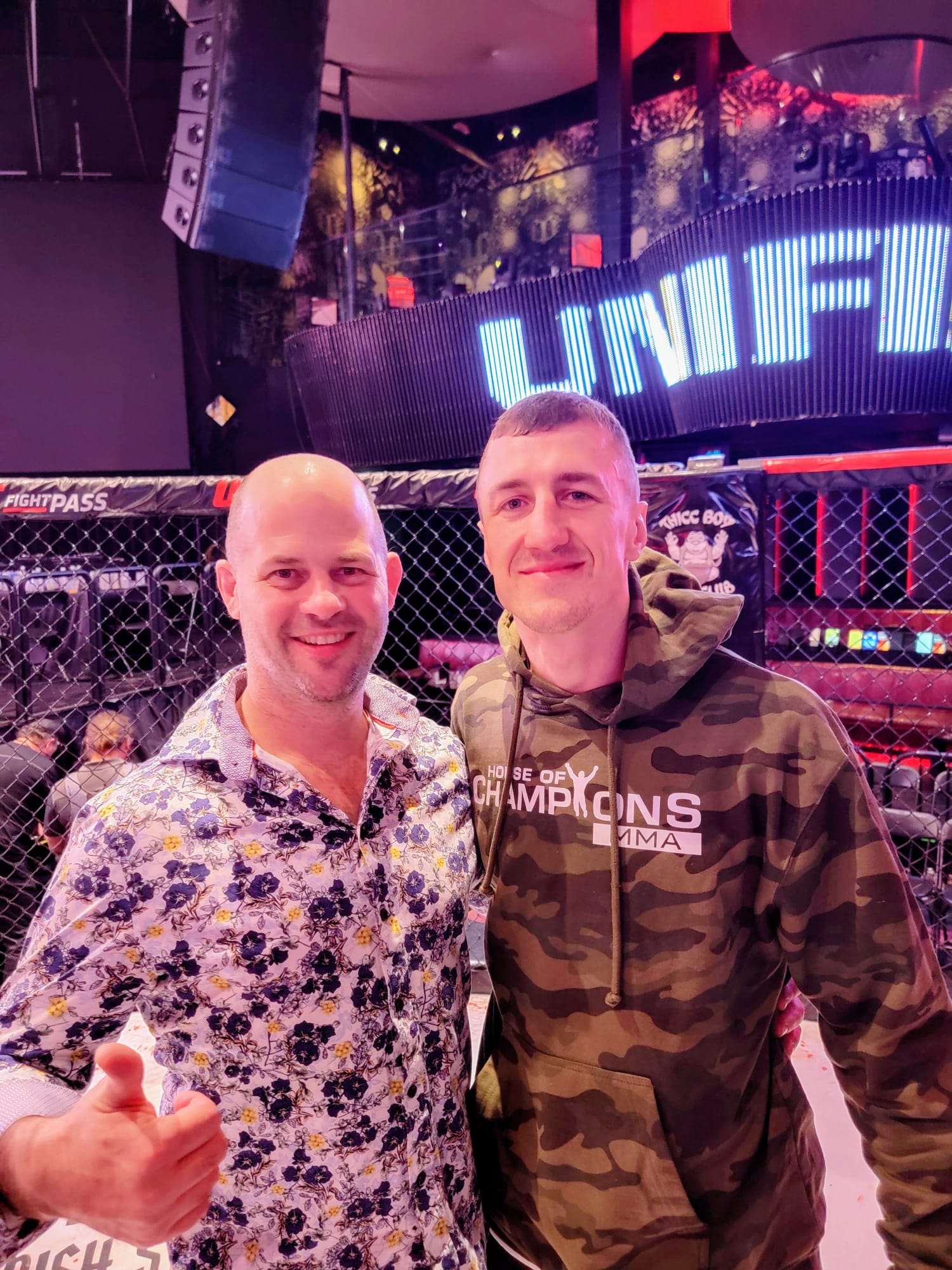 Steve Hamoen at House of Champions MMA with fighter