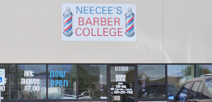 NeeCee's Barber College Campus Building Front