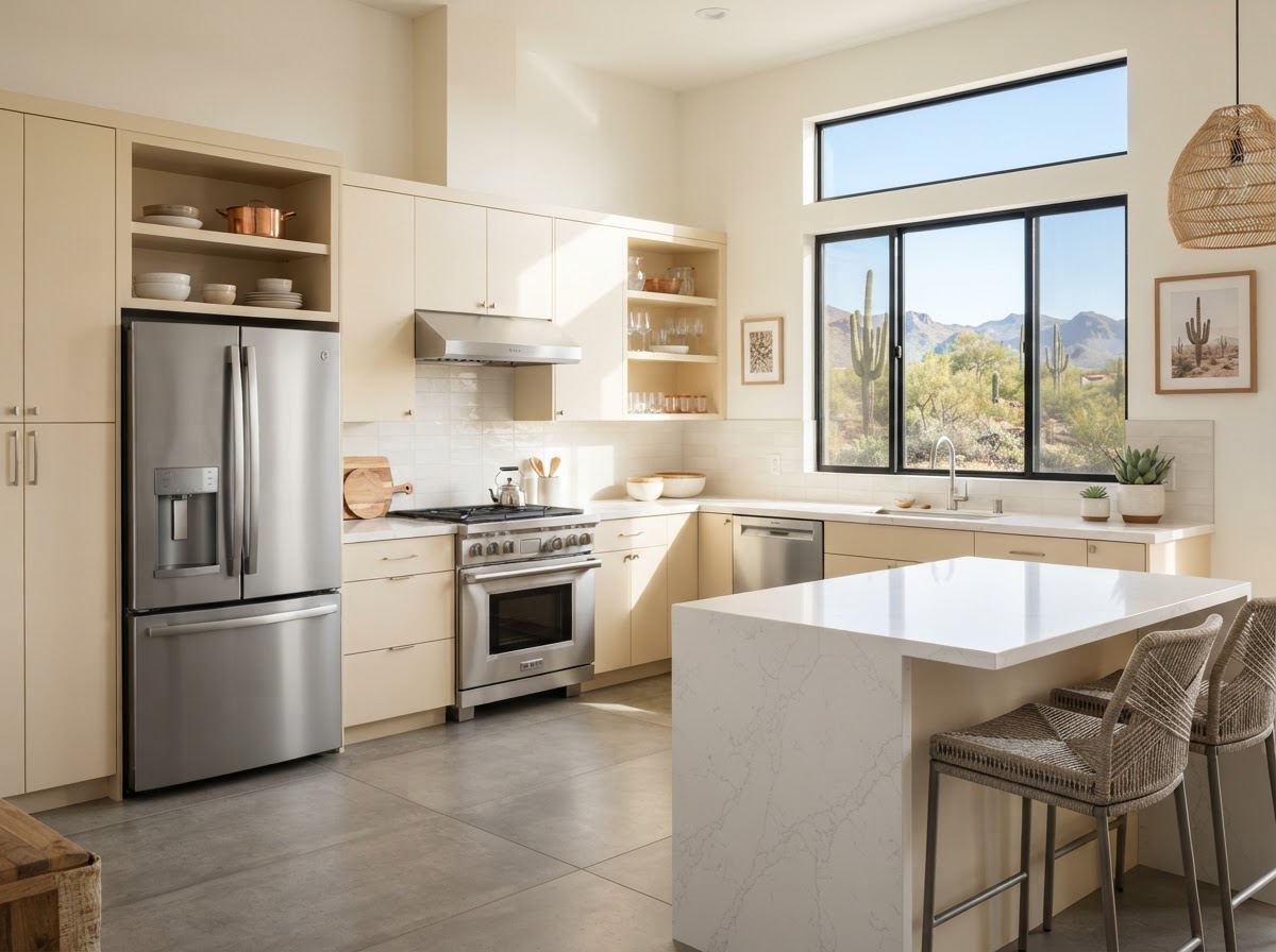 Built-in kitchen appliances ready for installation