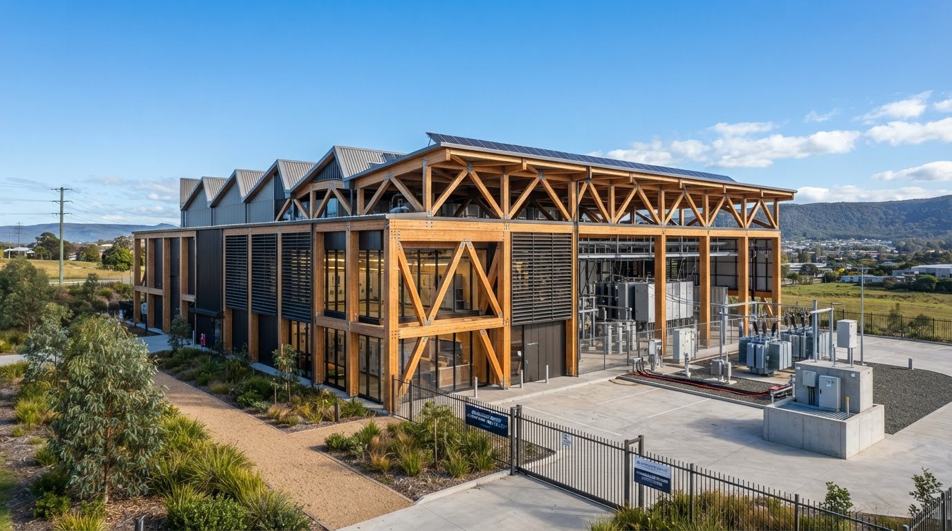 General carpentry and external works for an energy facility in Albion Park by Perspective Constructions