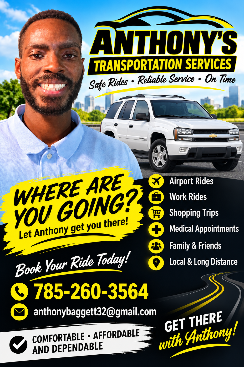 Anthony's Transportation Services - Safe Rides, Reliable Service, On Time