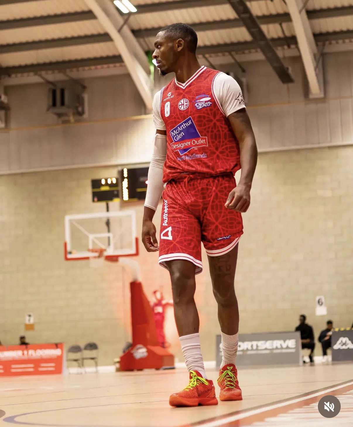City of Birmingham Rockets player in Authentic custom kit