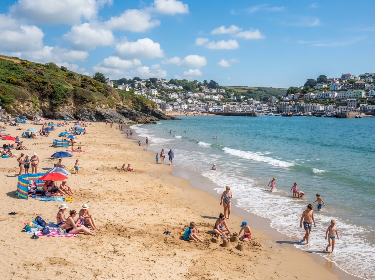 Looe sandy beach, Cornwall