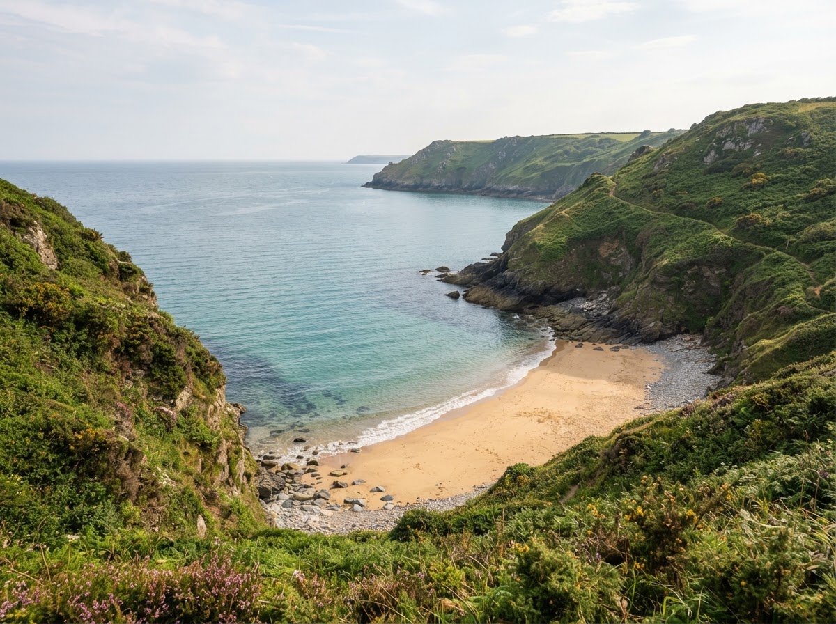 Cow Sands (Polridmouth) hidden cove near Looe, Cornwall