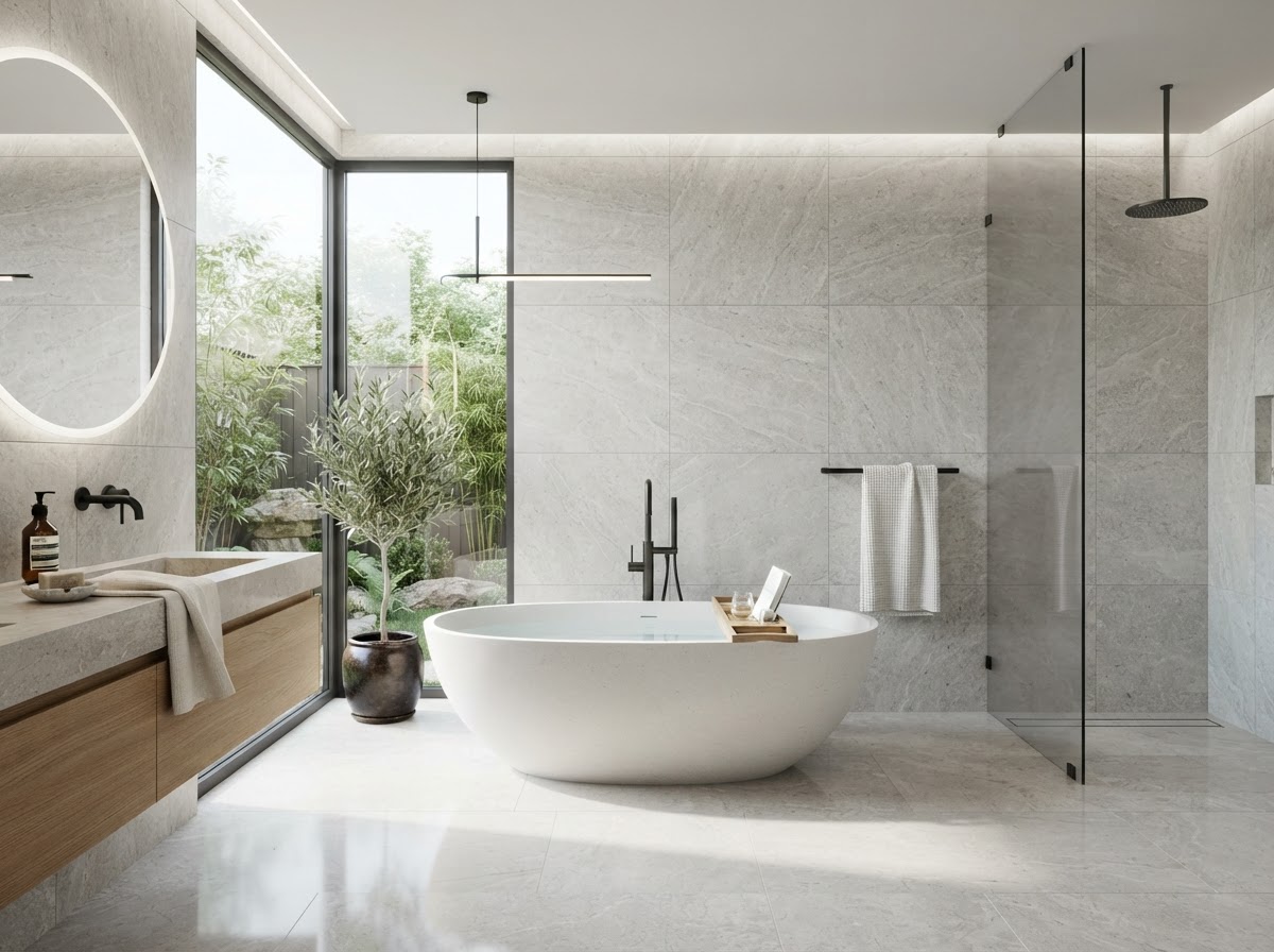Luxury Hotel-Inspired Master Bathroom