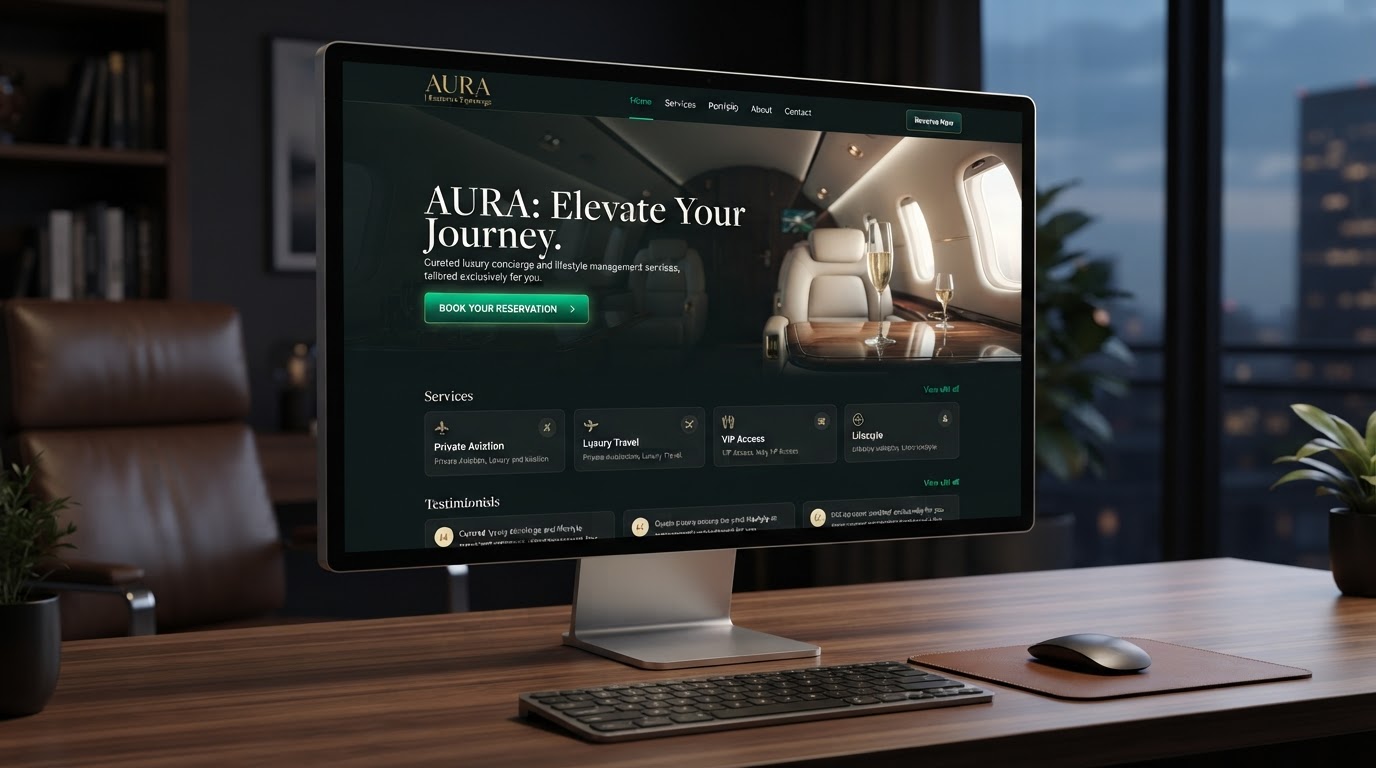 High-converting website layout mockup for service businesses