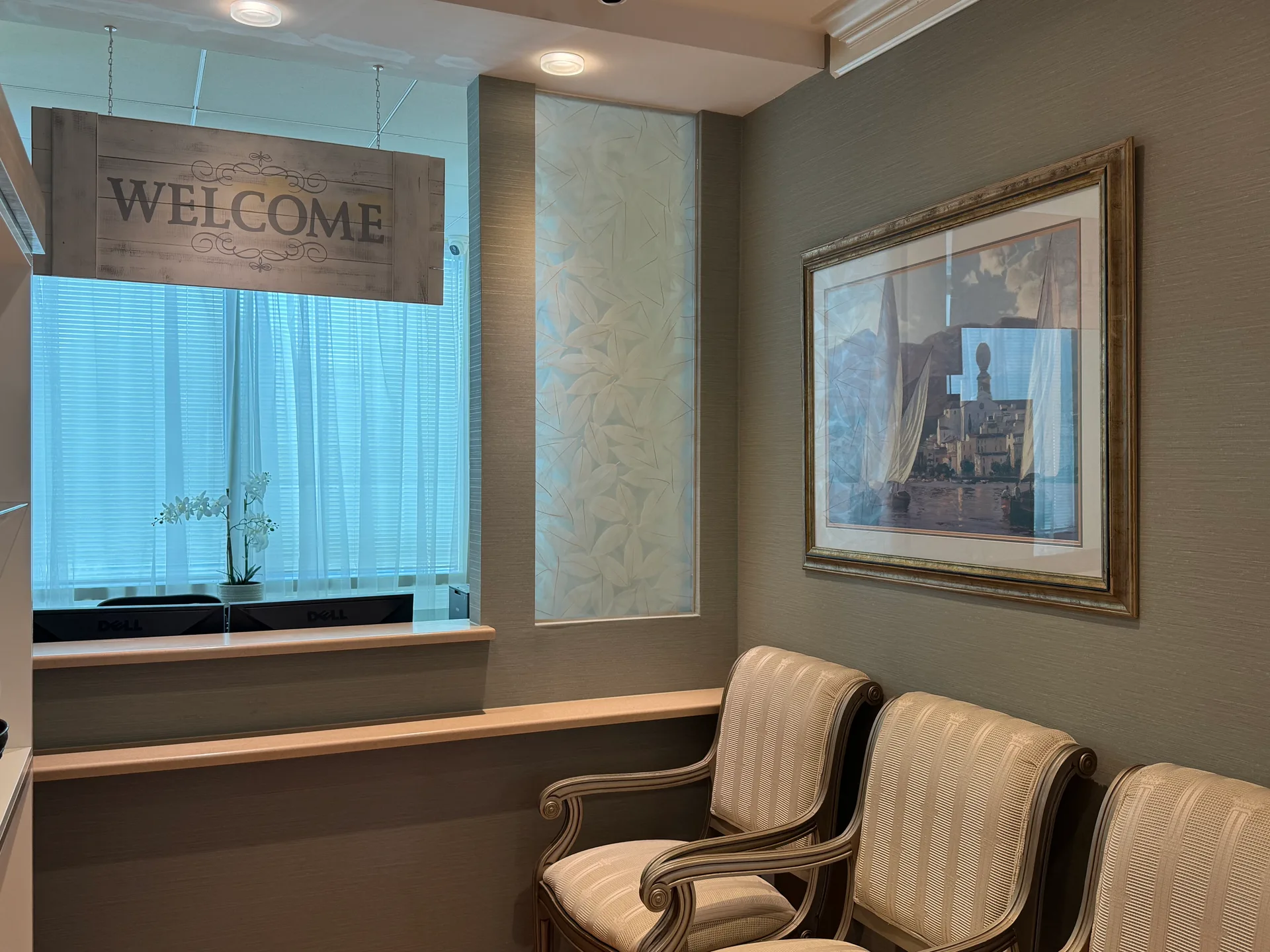 The welcome area at the Zest clinic in Columbia, MD