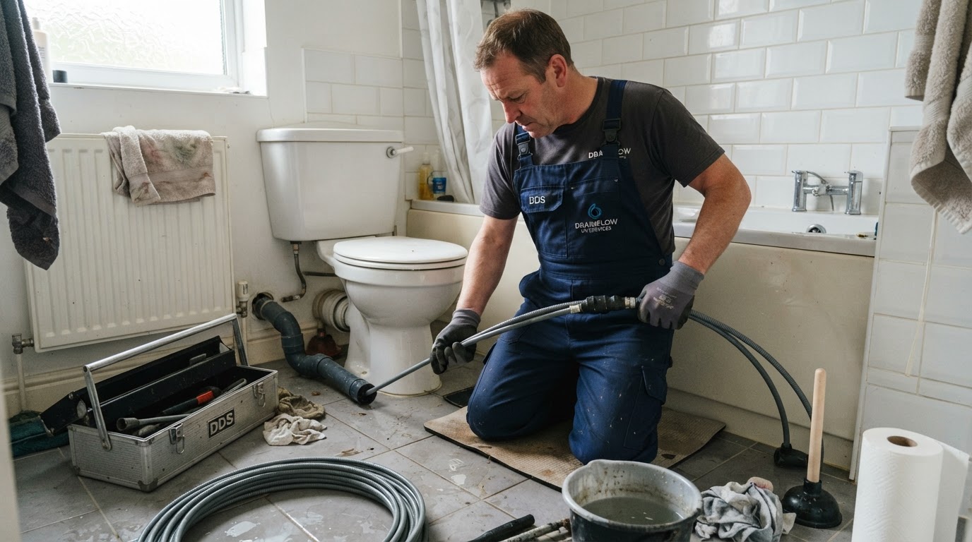 Drain rodding — blocked drains work