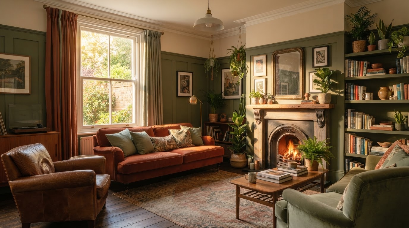 A decorated living room styled as a design concept