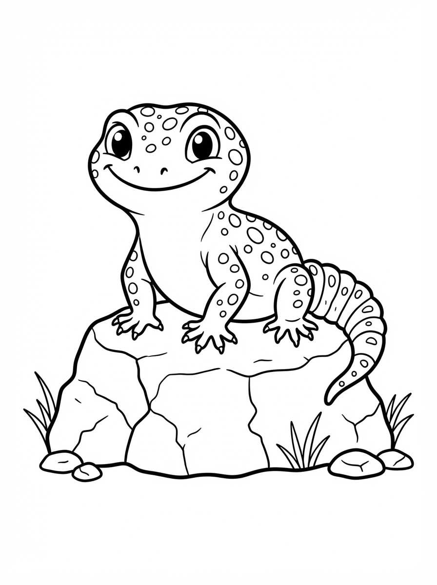 Leopard Gecko colouring page