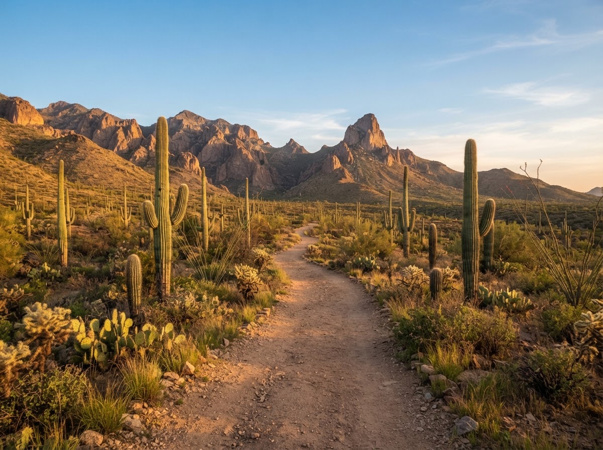 Desert trail near Gilbert under a wide sky — your privacy matters to us