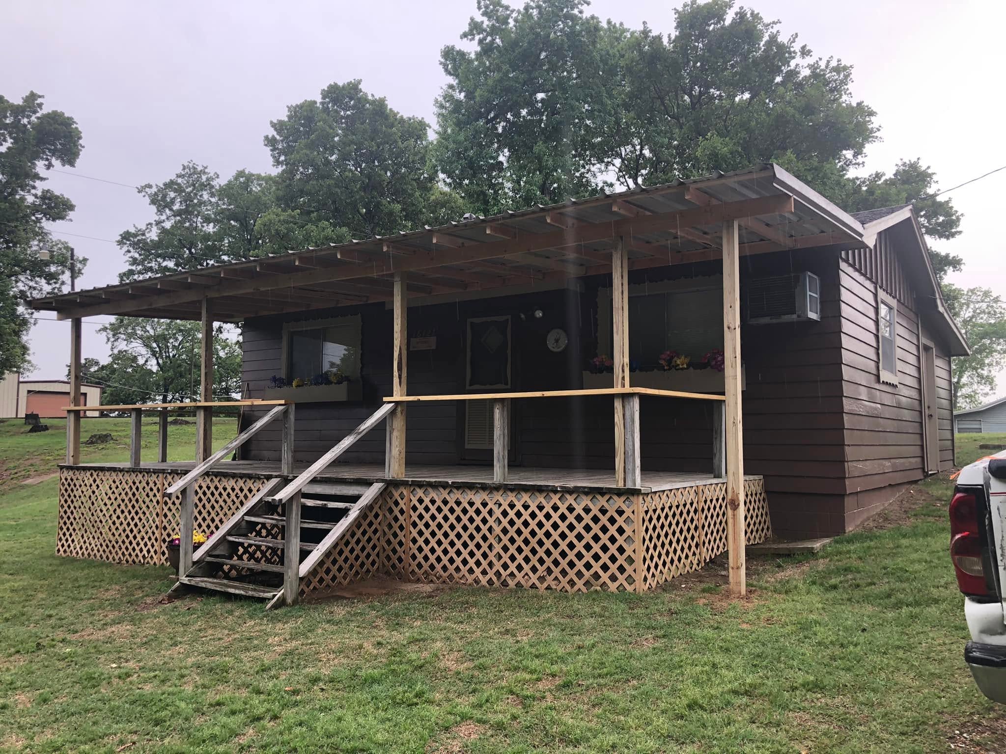 Covered Porch Addition & Metal Roof Structure — Completed Covered Porch